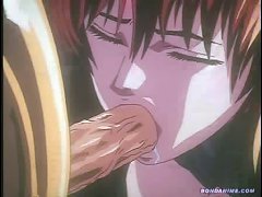 Tied Up Terrified Anime Girl In Chains Forced To Suck Dick And Gets A Facial Blast